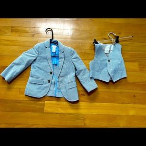 Boys' seersucker Suit Jacket and Vest | J.Crew - Crew Cuts